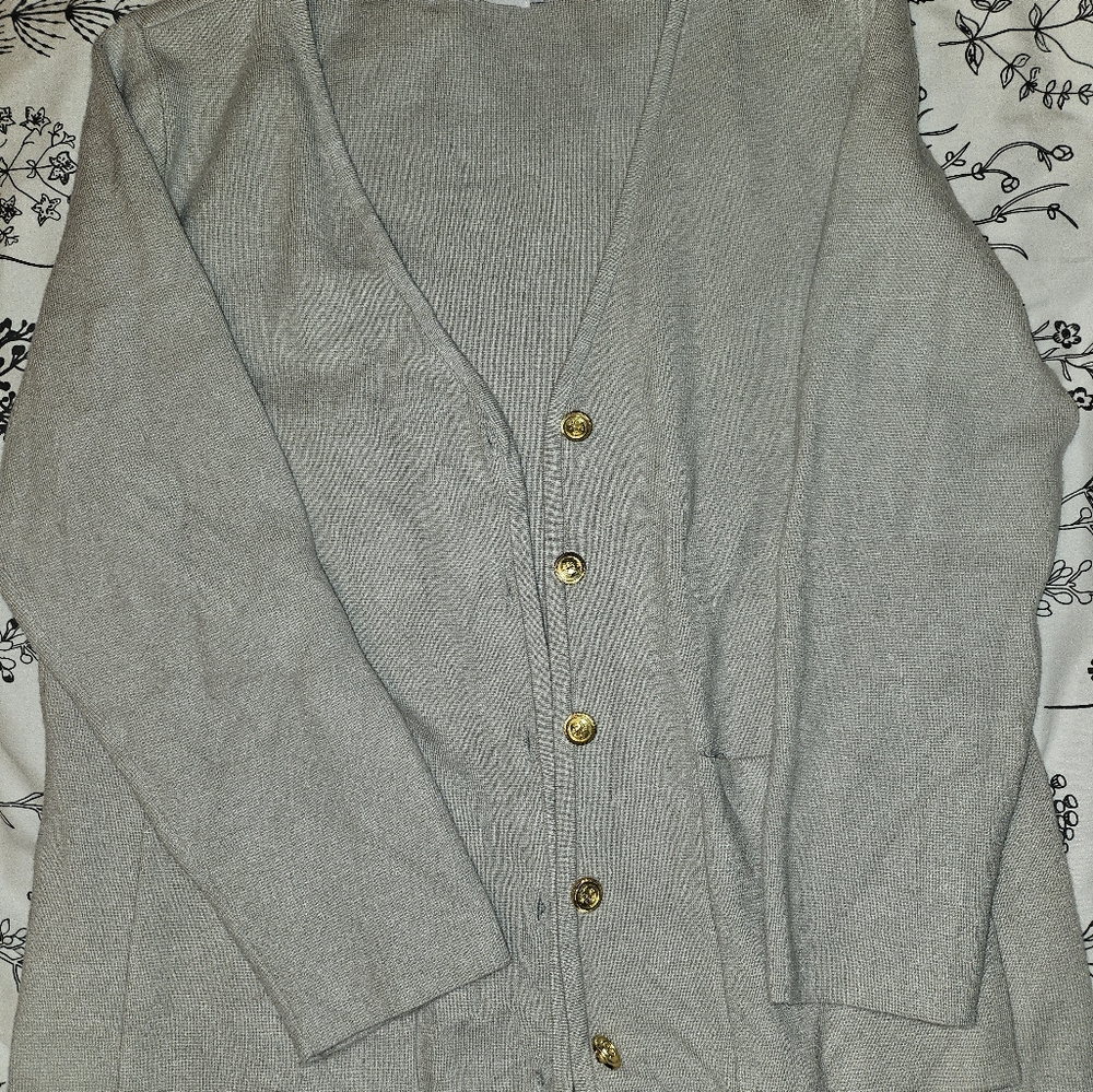 Gray cardigan